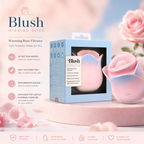 Pink Blue Rose Heated Tongue Clit Vibrator - External Use