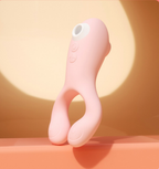 Couples Dual Motor Vibrating Cock Ring with Clitoral Suction