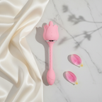 Lotus Flower Shape Vibrator Tongue Licking 12 Modes for women