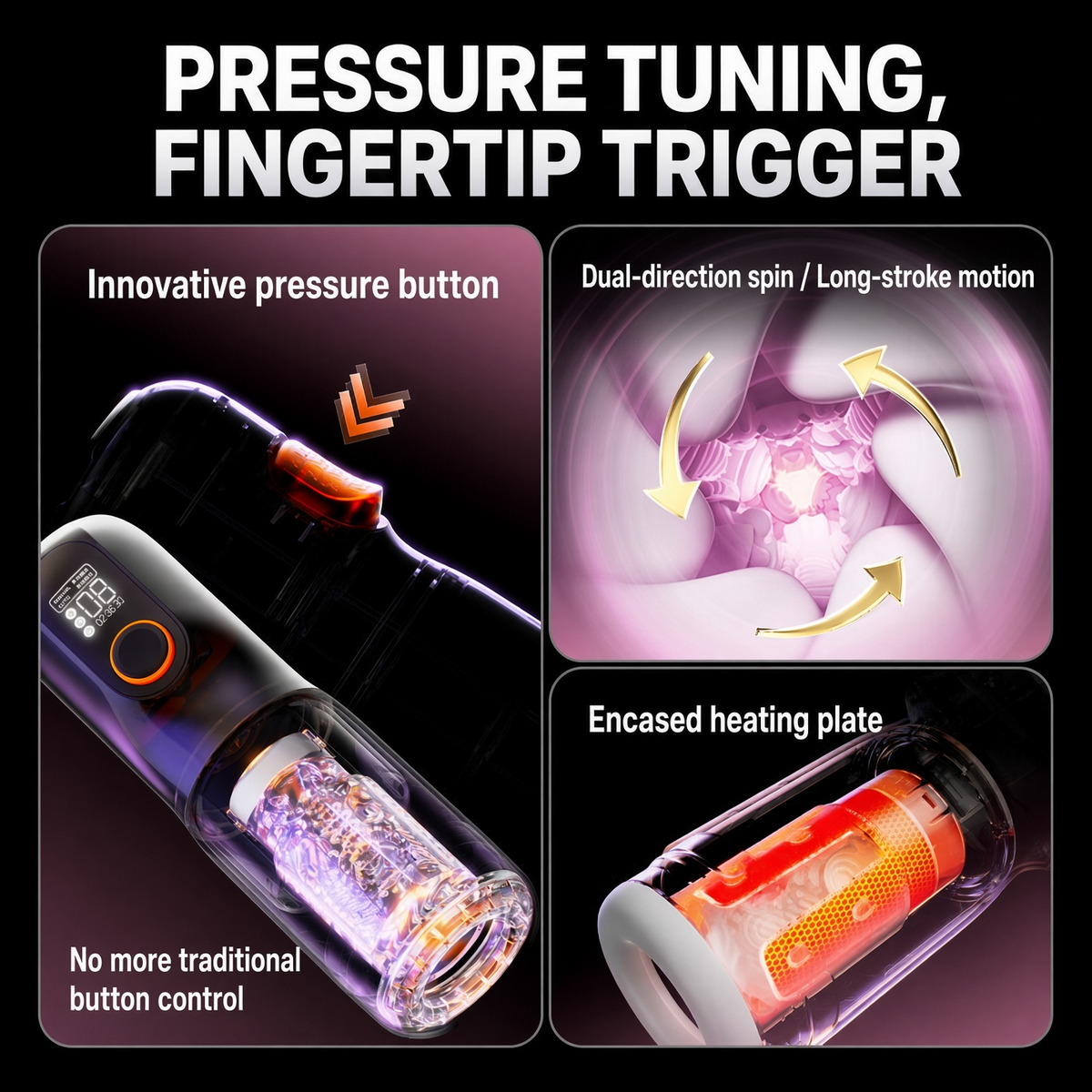 GENEX GX5 pressure tuning control with dual-direction rotation long-stroke motion and heating