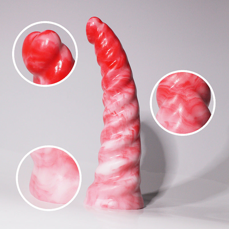 Liquid Silicone Suction Cup Dildo with Heart Tip – S/M/L