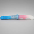 L7001 blue and pink flexible double-ended dildo