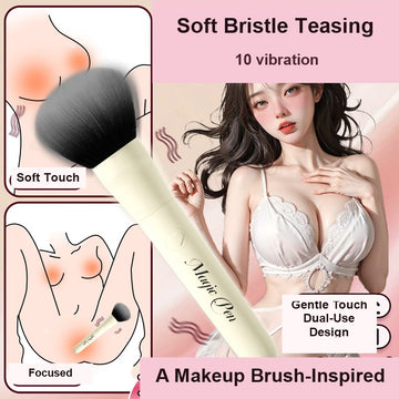 Makeup Brush Rabbit Vibrator 10 Vibration Modes