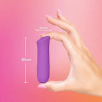 Mini Strong Bullet Vibrator held in hand, showcasing its compact size of 85mm 