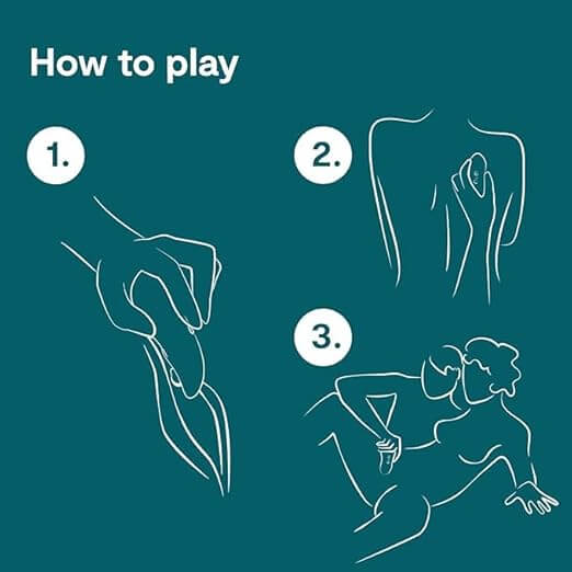 Illustration showing how to play with a vibrator, including solo and partner techniques.