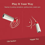 Mini Lipstick Vibrator, 9 Modes Suction Bullet Clitoral Stimulator