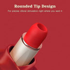 Mini Lipstick Vibrator, 9 Modes Suction Bullet Clitoral Stimulator