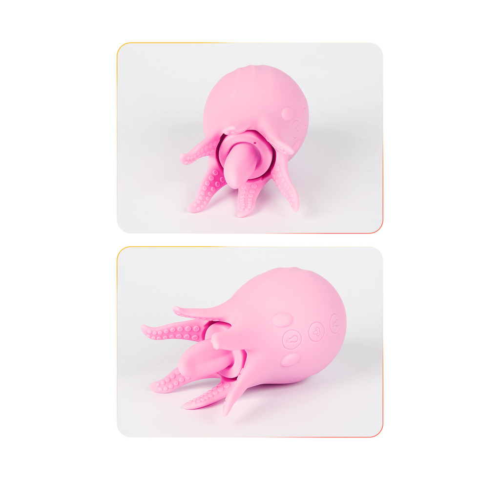 Close-up views of the Octopus nipple massager inner stimulator and silicone tentacles