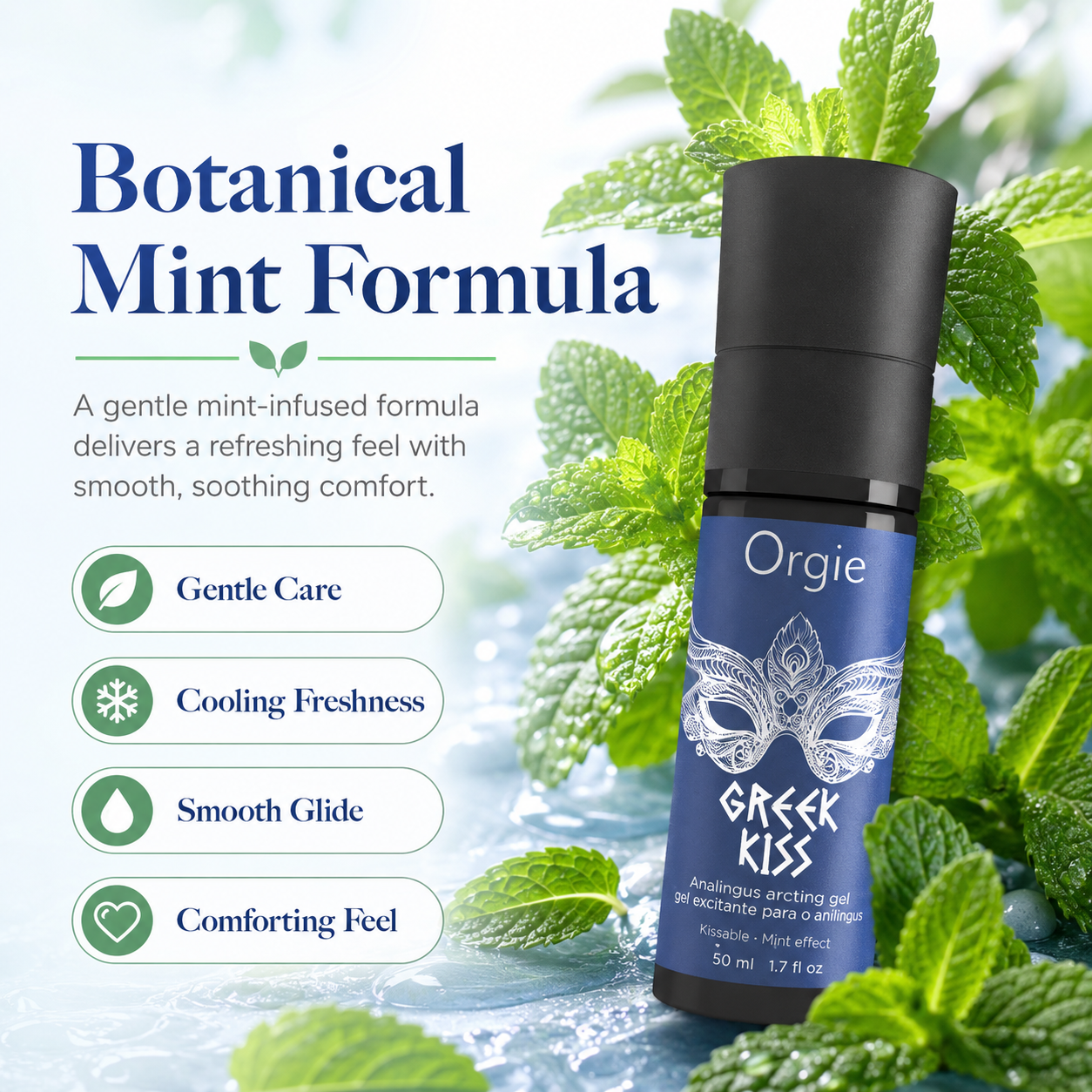 Anal Lubricant Gel with Warming & Cooling Mint Formula