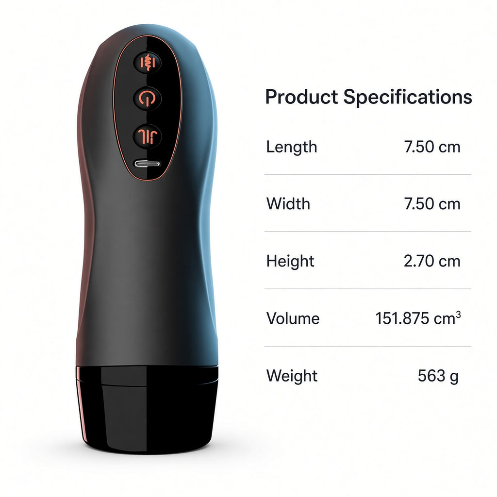 Explorer Electric Male Masturbator – Black