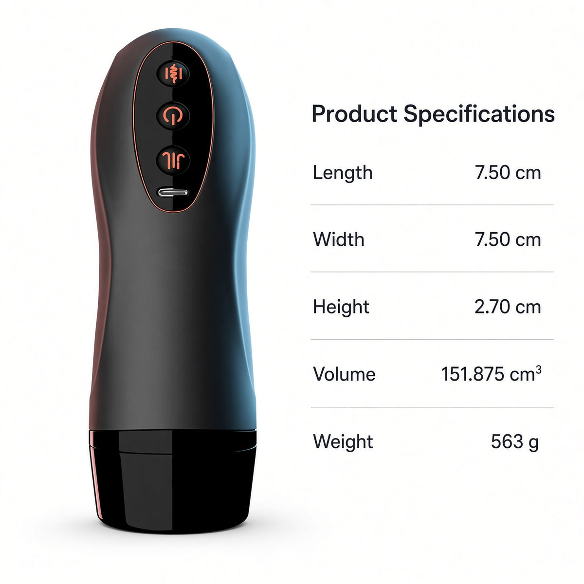 Explorer Electric Male Masturbator – Black