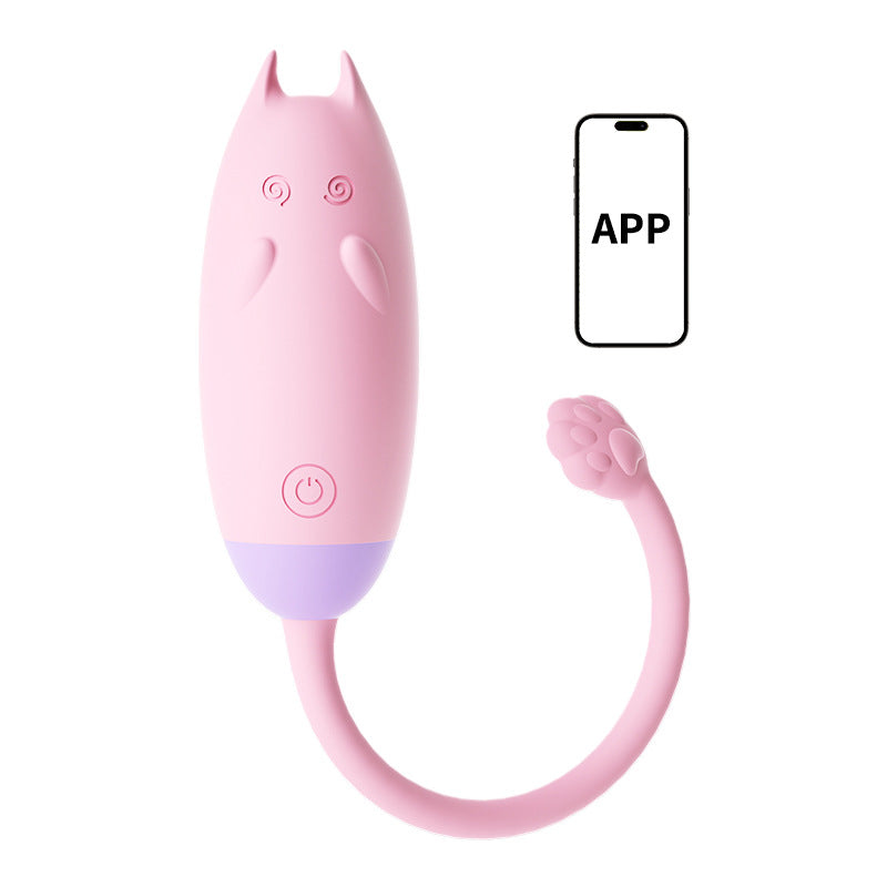 Pink App Control Kitty Rabbit Vibrator White Background