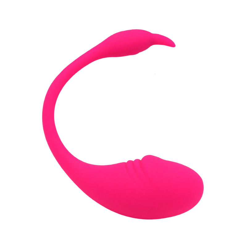 Pink wearable app controlled g spot clitoral vibrator curved product view