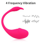 Pink wearable app controlled vibrator four frequency vibration feature