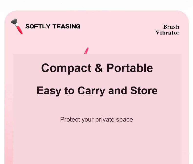 Portable Compact Makeup Brush Vibrator Storage