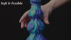 Thick Silicone Fantasy Knot Dildo with 3 Knots for Hands-Free G-Spot