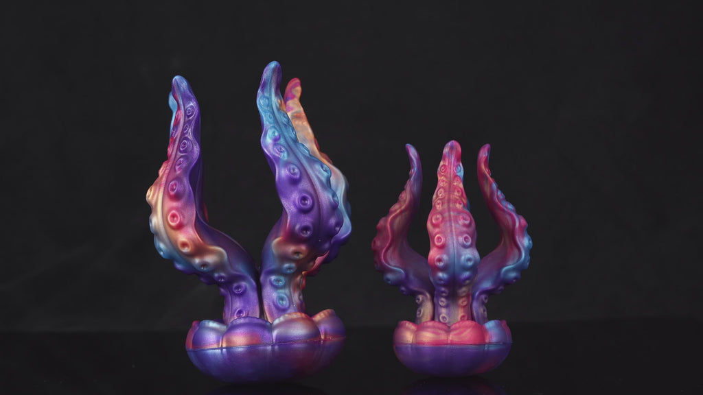 Jellyfish Tentacle Silicone Butt Plug – Textured Triple-Tentacle Design
