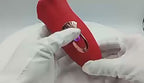 Red licking tongue vibrator product demonstration video