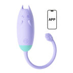 Purple App Control Kitty Rabbit Vibrator White Background