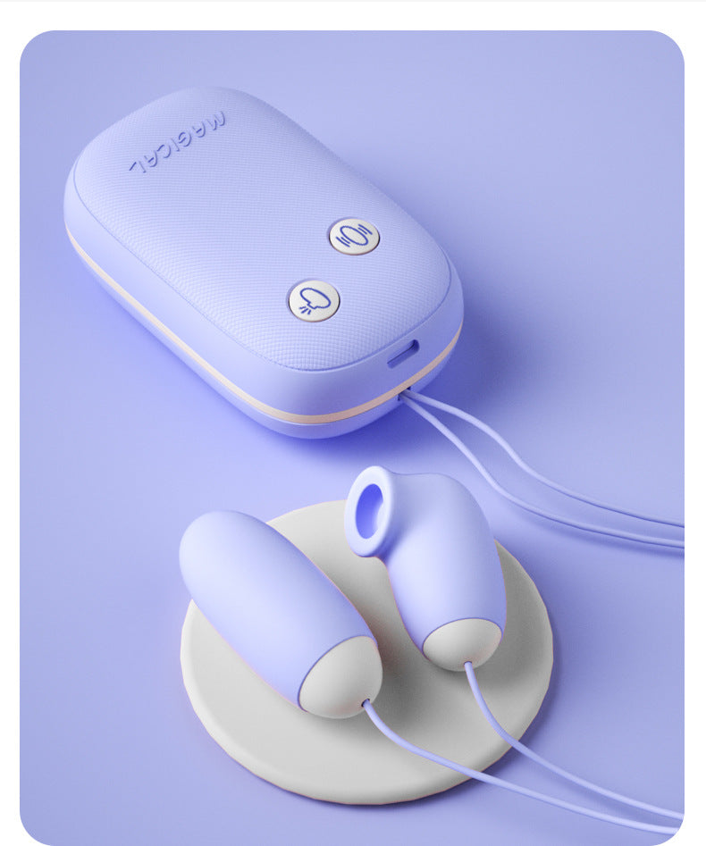 Purple Magic Box Vibrator With Suction Head