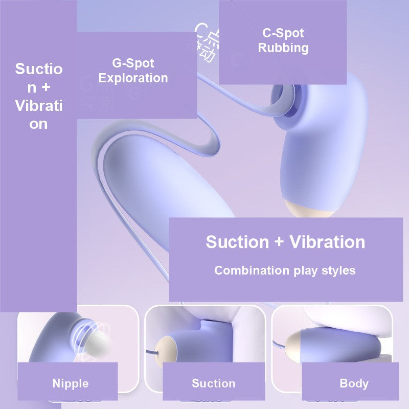 Purple Suction Vibration Magic Box Rabbit Vibrator