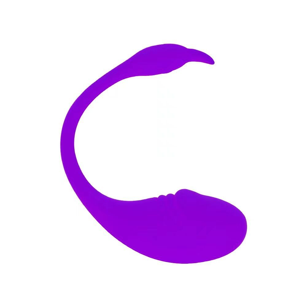Purple wearable app controlled g spot clitoral vibrator curved product view