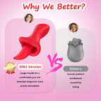 Red lips tongue vibrator three in one version comparison