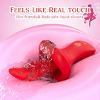 Red lips tongue vibrator waterproof real touch feature
