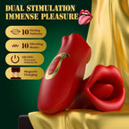 Red lips vibrator dual stimulation feature main image