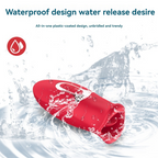 Red lips vibrator waterproof design water splash