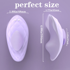 Wearable vibrator dimensions: approximately 4.08 by 1.90 by 1.76 inches