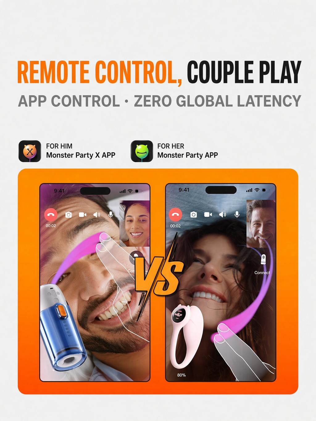 S2 Pro app remote control feature for connected couple play