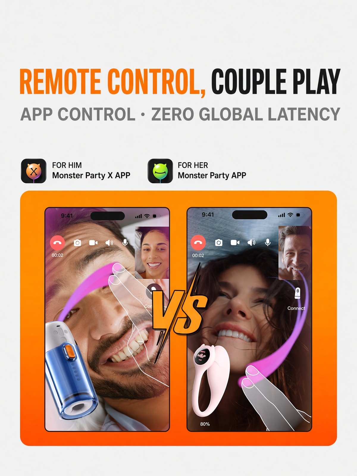 S2 Pro app remote control feature for connected couple play