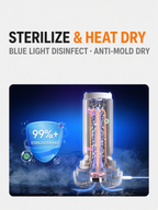S2 Pro blue light sterilizing and heat drying feature illustration