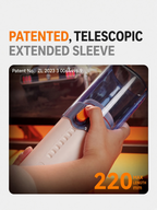 S2 Pro patented telescopic extended sleeve with 220 mm maximum length
