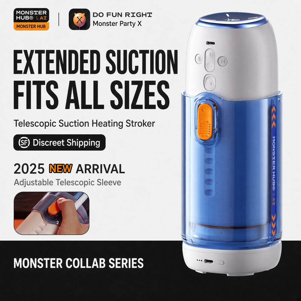 S2 Pro telescopic suction heating male masturbator with adjustable sleeve