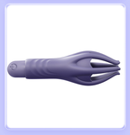 Six-finger vibrating penis massager side profile