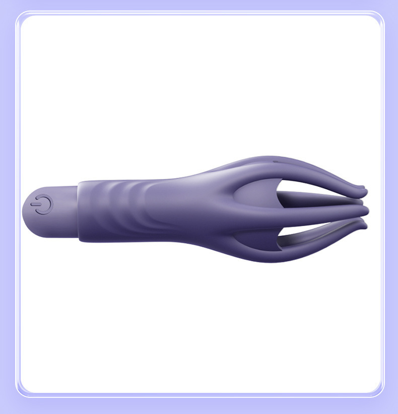 Six-finger vibrating penis massager side profile