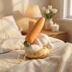 carrot attachment for kawaii bunny vibrator with pulse wand design