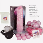8 Inch 5 Eggs Ovipositor Knotted Dildo - Alien Fantasy