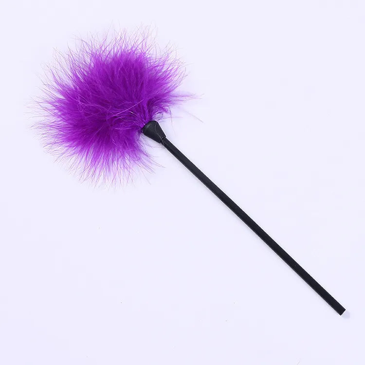 Multicolor Flirting Feather Stick-purple overall effect
