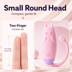 Small Round Head Kitty Rabbit Vibrator Detail