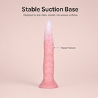 Tentacle dildo with stable suction base and raised texture