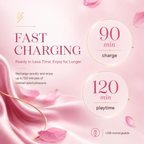 Ninety-minute charging time and up to 120 minutes of playtime