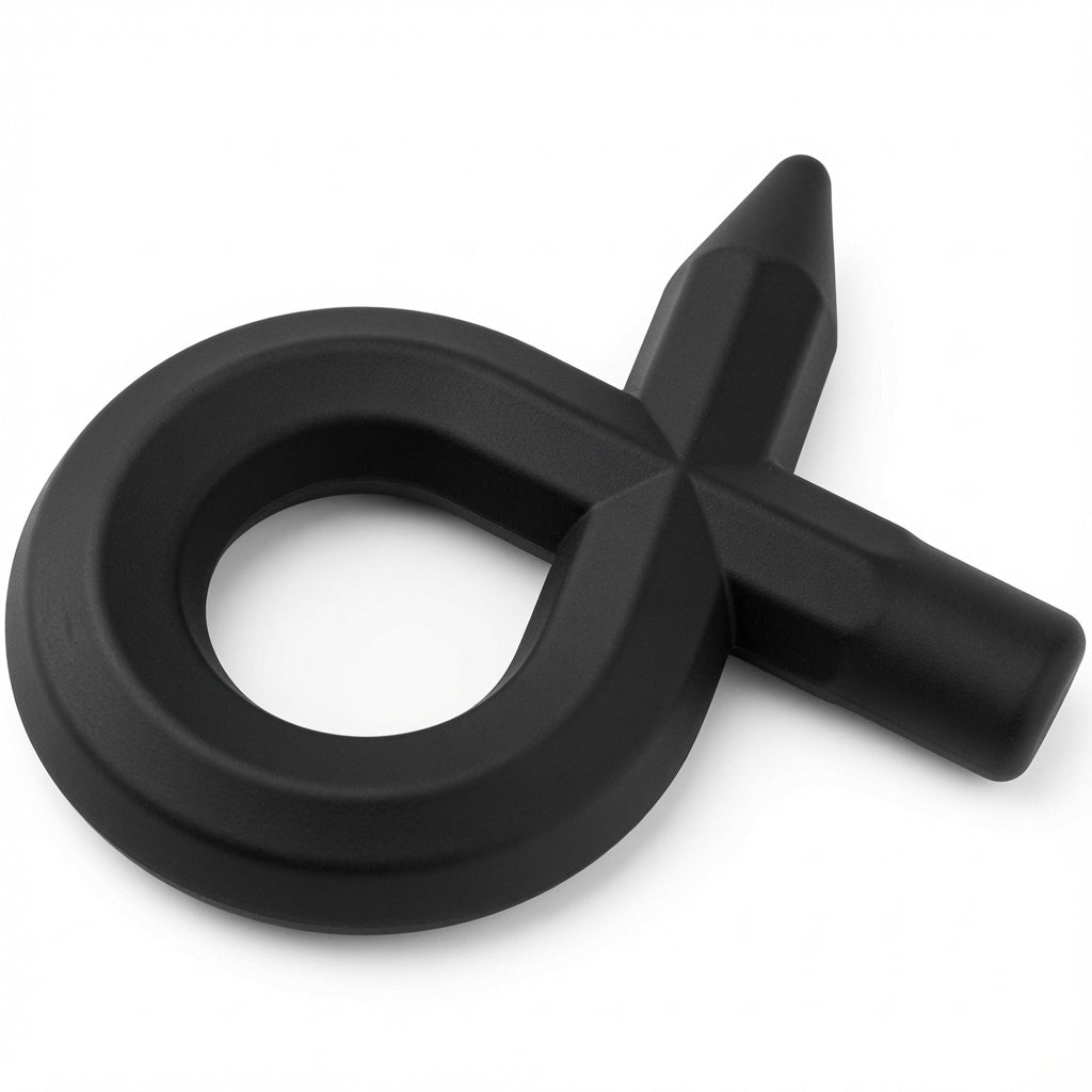 Black Pencil-Shaped Extra Thick Stretchy Silicone Cock Ring