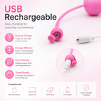 USB rechargeable app Kegel balls for postpartum pelvic floor training with easy charging features.