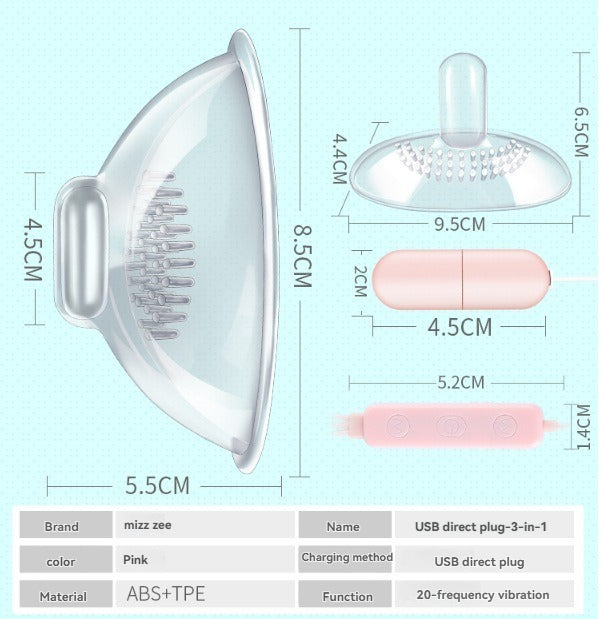 Breast & Clitoral Massager with Vibrating Egg