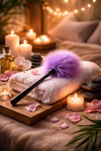 Multicolor Flirting Feather Stick -purple one display