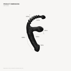 Wrapped Tail vibrator product dimensions in inches