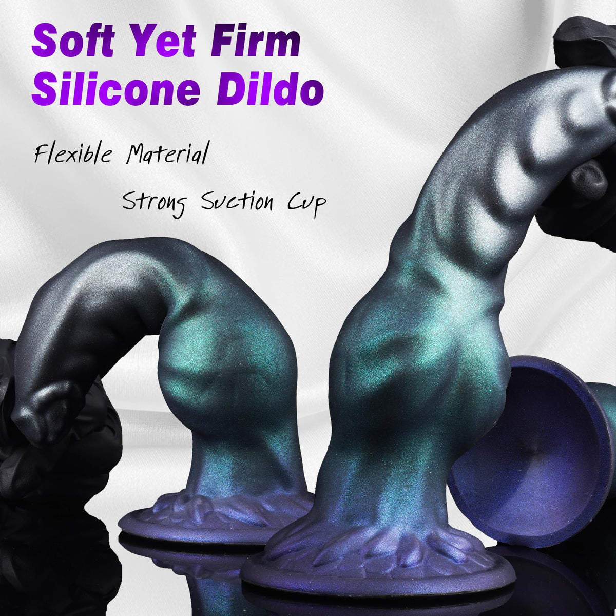 Flexible silicone body bending with wide suction cup base